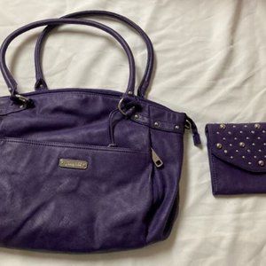Grace Adele Set Purple Bag and Clutch